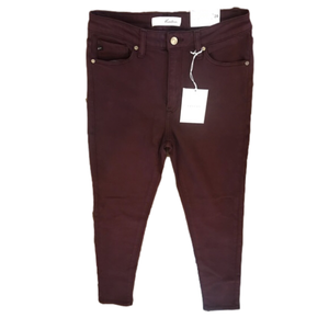 NEW KanCan High Rise Burgandy Skinny Jeans size 9/28